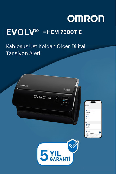 Omron EVOLV® Kablosuz Üst Koldan Ölçer Dijital Tansiyon Aleti
