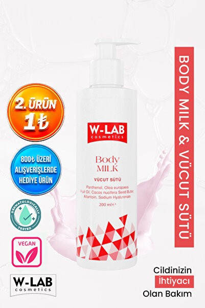 W-Lab Cosmetics Body Milk Vücut Sütü 200 ml