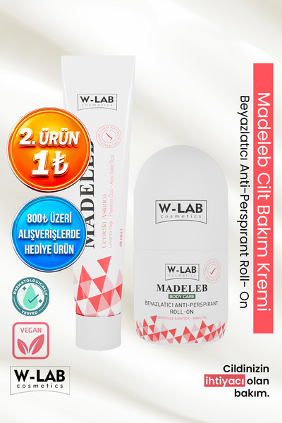 W-Lab Cosmetics Madeleb Krem 40 ml ve  Madeleb Roll On 50 ml  Set