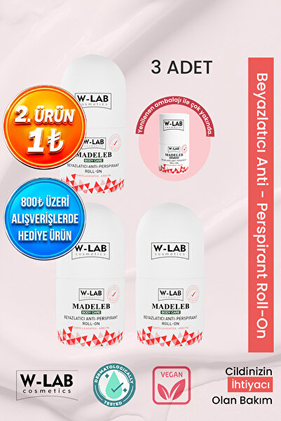 W-Lab Cosmetics W-Lab Madeleb Roll On 3 lü Set