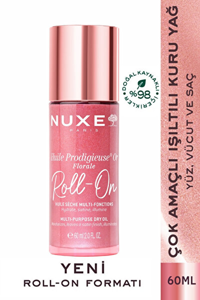 Nuxe Çok Amaçlı Çiçek Kokulu Işıltılı Roll-on Kuru Yağ (Yüz, Vücut, Saç)