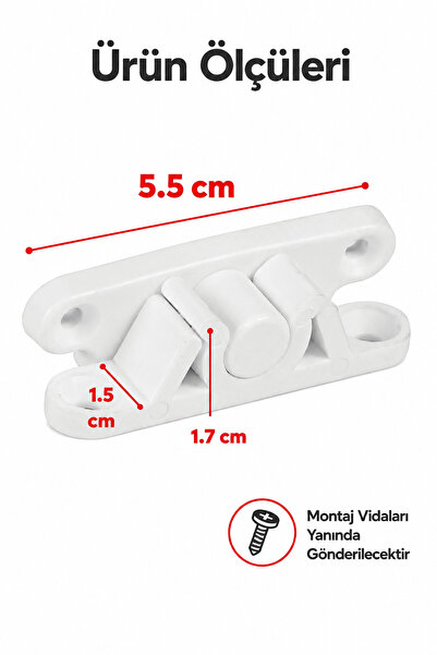 Badem10 Pimapen PVC Pencere Kapı Sineklik Kapama Çıt Çıt Plastik Pratik Tutucu Aparat 2 Adet
