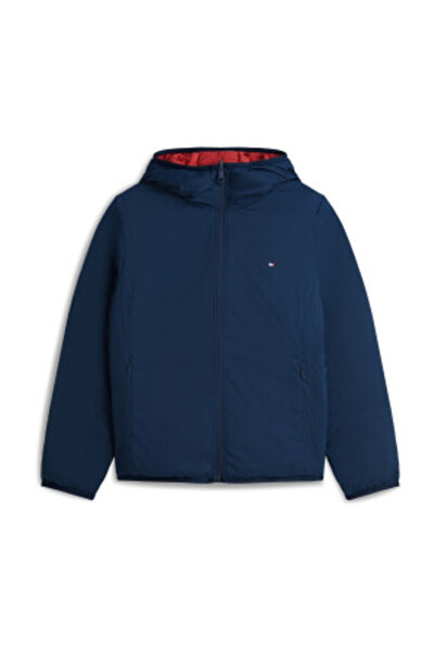 Tommy Hilfiger Geacă de puf din nailon elastic, ușoară, reversibilă.