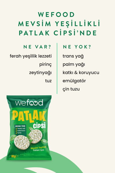 Wefood Mevsim Yeşillikli Patlak Cipsi 60 g 8'li