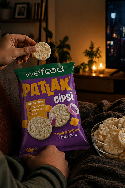 Wefood Peynir & Soğanlı Patlak Cipsi 60 g 15'li