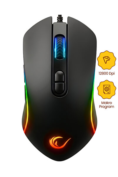 Rampage Smx-g65 Alpor Rgb Mouse Drag Click 12800 Dpi Gaming Mouse Oyuncu Mous...