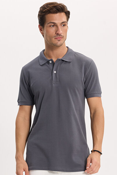 Tudors Tricou pentru bărbați, slim fit, 100% bumbac, cu mânecă scurtă, guler ...