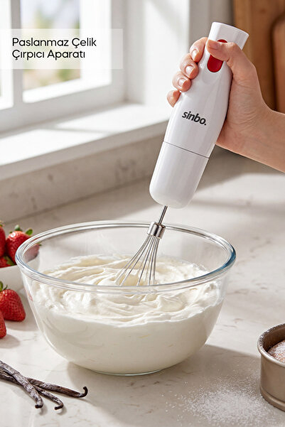 Sinbo SHB-3147 Çok Fonksiyonlu Blender Seti, Doğrayıcı, Çırpıcı, Paslanmaz Çelik Uç ve Ölçü Kabı
