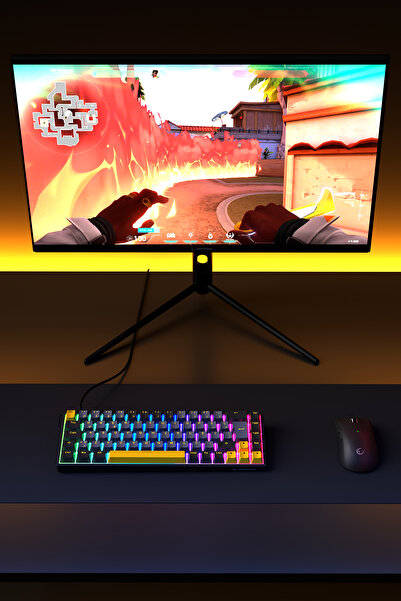 Rampage Kaisel Siyah Kablolu Hot Swap 8000 Hz Gasket Manyetik RGB Rapid Trigger 128K Scan Rate Q PB