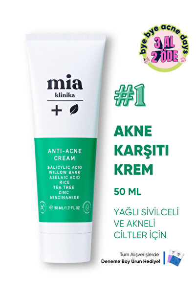 mia klinika Akneli Sivilceli ve Yağlı Ciltler İçin Bariyer Güçlendirici Nemle...