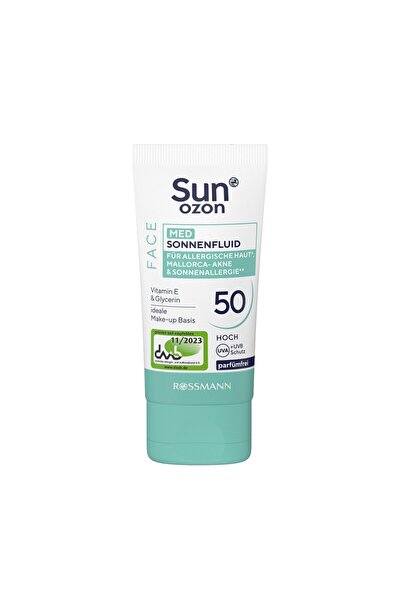 SunOzon عامل حماية من الشمس SPF 50 50 مل واقي من الشمس للوجه
