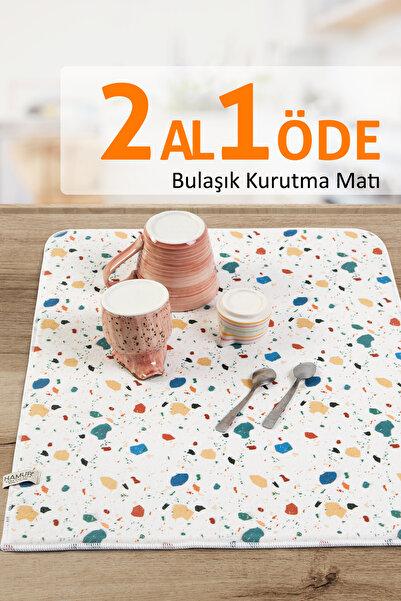 HAMUR Bulaşık Kurutma Matı 42x50 Cm Pedi Kurulama Bezi Örtüsü Mf-077