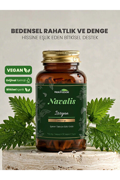 Hekimzade NAVALIS 90 Kapsül 750mg– Isırgan Otu İçeren Takviye Edici Gıda