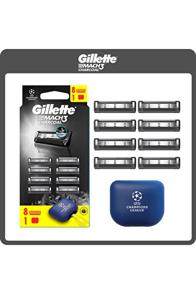 Gillette Mach3 Charcoal Avantajlı Yedek Tıraş Bıçağı 8'li