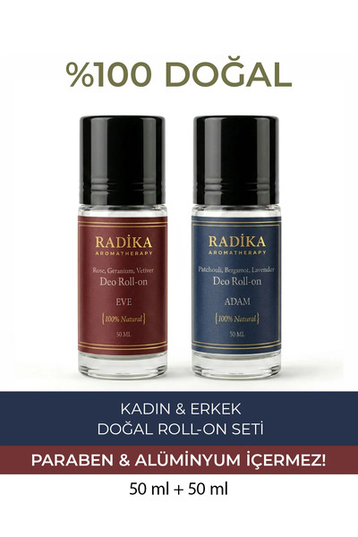 Radika Aromatherapy Doğal Roll On Seti / Kadın Ve Erkek Için / Adam & Eve / A...