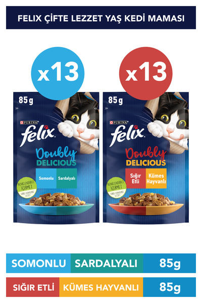 FELIX Çifte Lezzet 26'lı Karma Paket 85g x 26