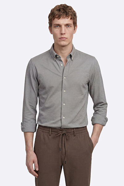 AC&Co / Altınyıldız Classics Erkek Gri Nefes Alabilir Esnek Pamuklu Tailored ...