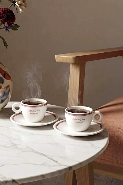 TRENDYOLMİLLA HOME Set de 2 cești de espresso/cafea imprimate TPHSS25KFC00011
