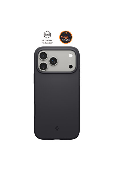 Spigen iPhone 17 Pro Silikon MagSafe Kılıf Silicone Fit MagFit Black Kaymaz K...