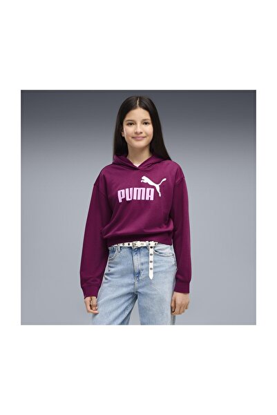 Puma Bequeme Kapuzenpullover – Logo bedruckt, Rundhalsausschnitt, lange Ärmel