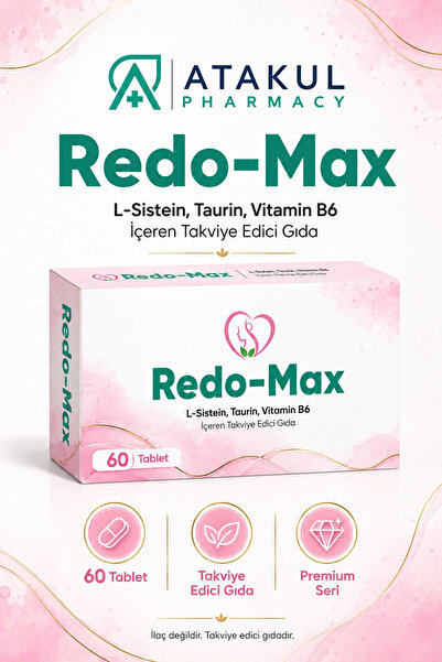 Atakul Pharmacy Redo-Max L-Sistein, Taurin ve Vitamin B6 İçeren Takviye Edici...