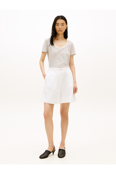 Tommy Hilfiger Футболка CO LINEN SCOOP NK SS TEE
