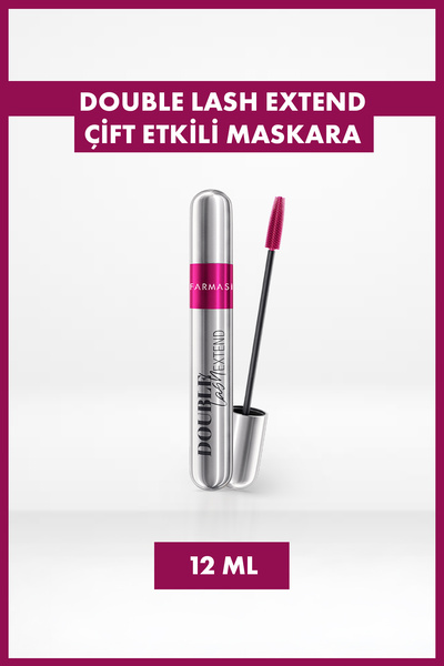 Farmasi Double Lash Extend Çift Etkili Hacim & Lifting Etkili Maskara | Siyah...