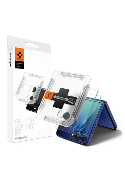 Spigen Galaxy Z Flip 7 Cam Ekran Koruyucu Kolay Kurulum GLAS.tR EZ Fit Slim H...