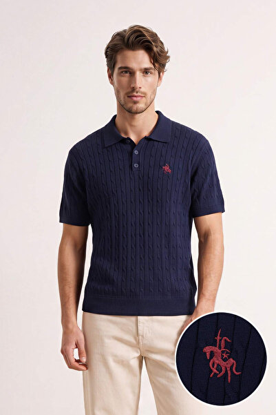 Trendyol Kollektion Marineblaues, normal geschnittenes, besticktes, strukturi...