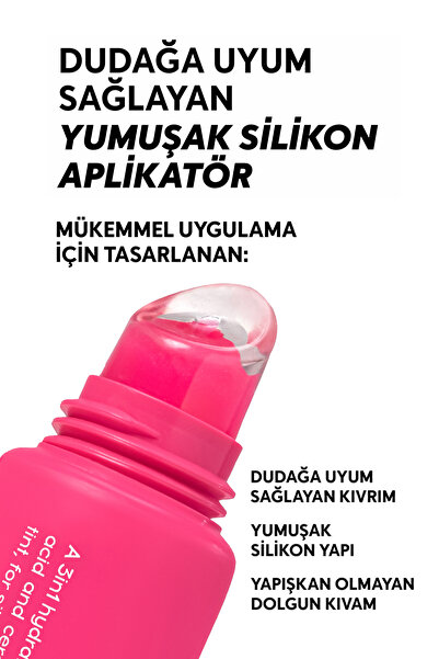 Cream Co. Nemlendirici Parlatıcı 3in1 Lip Balm | Dudak Bakım | Bubblegum Pembe | Hyaluronik Asit Seramid