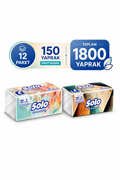 Solo Çek-al Mendil 12'li