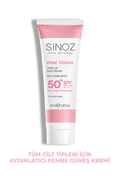 SİNOZ Pink Touch SPF50+ Aydınlatıcı Pembe Yüz Güneş Kremi PA++++ Tüm Ciltler ...