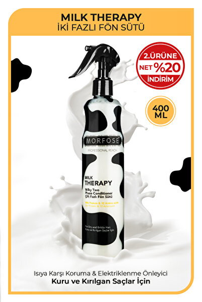 Morfose Milk Therapy Çift Fazlı Saç Bakım Fön Suyu 400 ML - Saç Dökülmesi Önl...