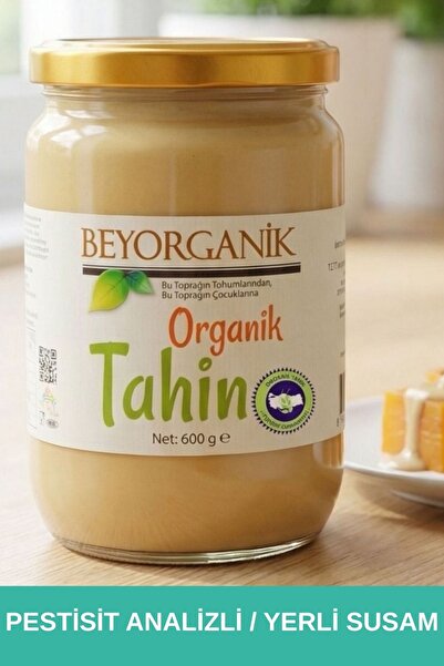 BEYORGANİK ORGANİK Tahin 600gr  (SALMONELLA ve PESTİSİT ANALİZLİ)