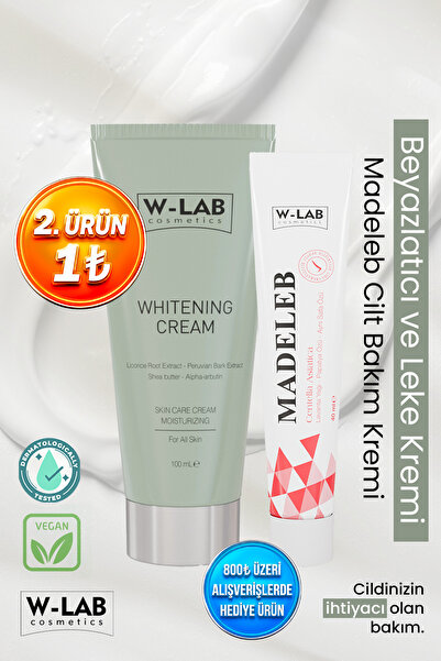 W-Lab Cosmetics Madeleb Cilt Bakım Kremi 40 ml ve Beyazlatıcı Krem 100 ml Set