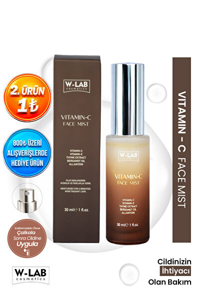 W-Lab Cosmetics Vitamin C Face Mist Aydınlatıcı & Canlandırıcı Etkili Yüz Spr...