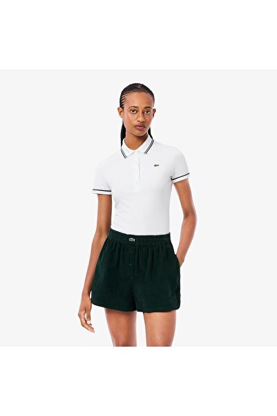 Lacoste Γυναικείο πόλο L.12.D εφαρμοστό με λεπτομέρεια επένδυσης