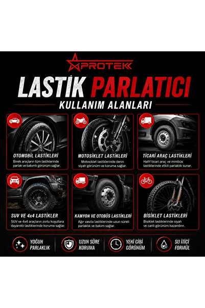 PROTEK Lastik Parlatıcı + Lastik Süngeri