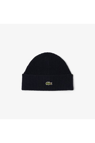 Lacoste Căciulă din lână tricotată reiată