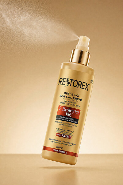 Restorex 7 Besleyici Yağ Sıvı Saç Kremi 200 Ml - Parlaklık ve İpeksi Yumuşaklık - Kuru ve Yıpranmış Saçlar
