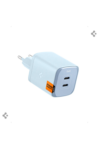 Spigen 65W USB-C 2 Port Mini Hızlı Şarj Aleti Samsung PPS 3.0/Isı Düşürücü Ga...
