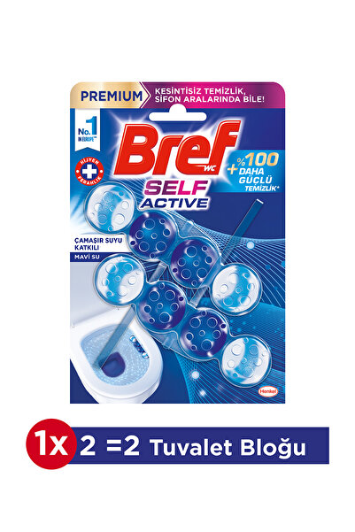 Bref Çamaşır Suyu Katkılı Self Aktiv Chlorine Duo Tuvalet Bloğu 2x50g