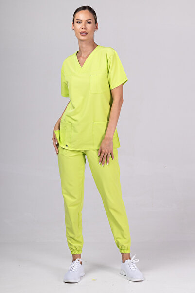 tag Costum medical pentru femei, bluză și pantaloni, Stellar, GreenApple, 100...