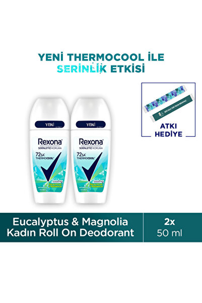 Rexona Thermocool Kadın Roll On Deodorant Eucalyptus & Magnolia 50 ml x2
