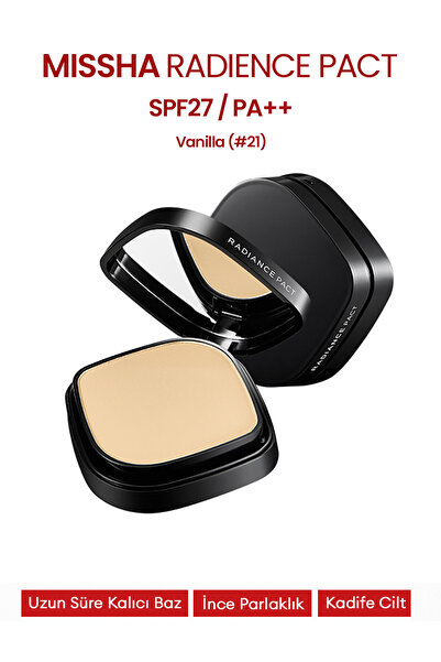 Missha Aydınlık ve Pürüzsüz Görünüm Sunan Kompakt Pudra Radiance Pact SPF27/P...