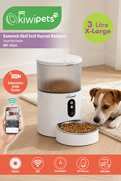Tiny Kiwipets Kpf-10565 Evcil Hayvan Akıllı Kameralı Multifonksiyon Mama Kabı...