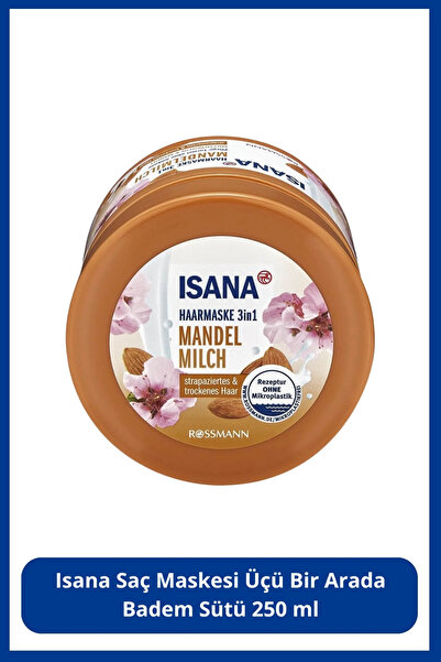 ISANA Saç Maskesi Üçü Bir Arada Badem Yağı