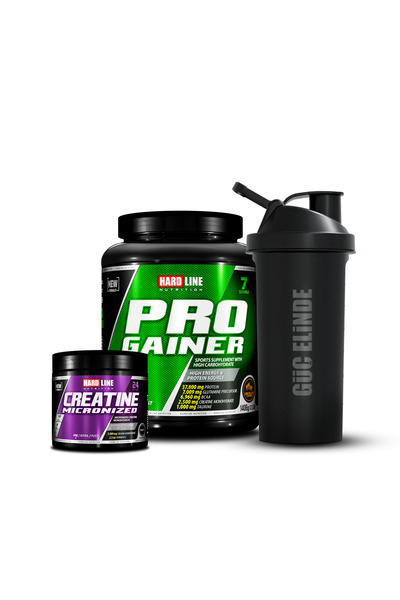 Hardline Progainer 1406 Gr Çikolatalı + Kreatin Mikronize 120 Gr +Shaker