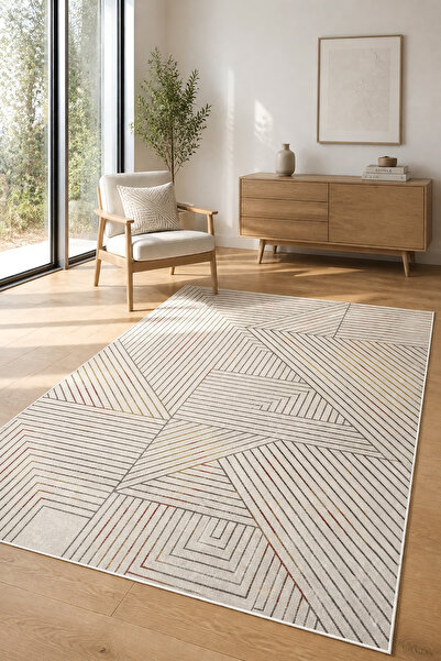 Decomia Home Covor digital anti-alunecare, lavabil, nordic, crem, pentru sufr...