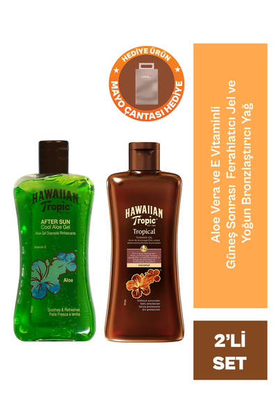 Hawaiian Tropic Yoğun Bronzlaştırıcı Yağ ve Aloe Vera E Vitamini Ve Tropik Bi...